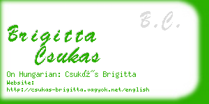 brigitta csukas business card